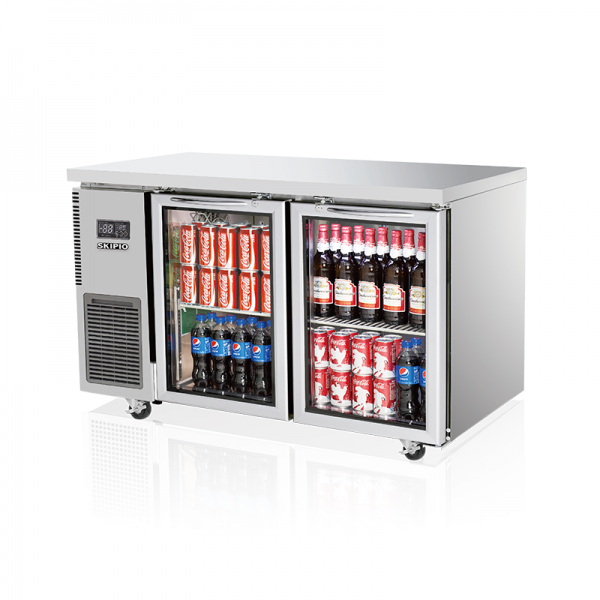 Skipio SGR12-2 - 2 Glass Door Underbench Fridge