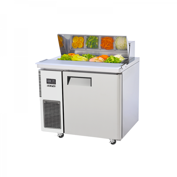 Skipio SHR9-1 - Salad Side Prep Table With Hood Lid - 293 Litres
