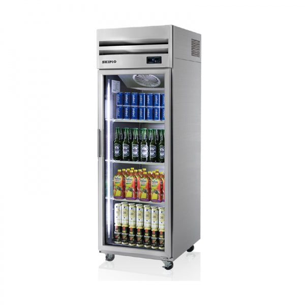 Skipio SRT25-1G - 1 Glass Door Upright Fridge - 574 Litres