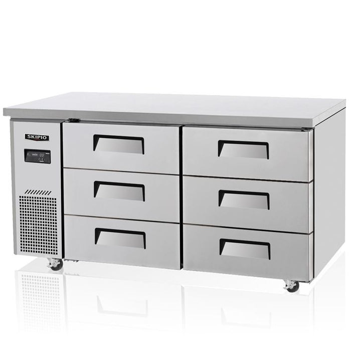 Skipio SUR15-3D-6 - Undercounter Drawer Fridge - 1500mm