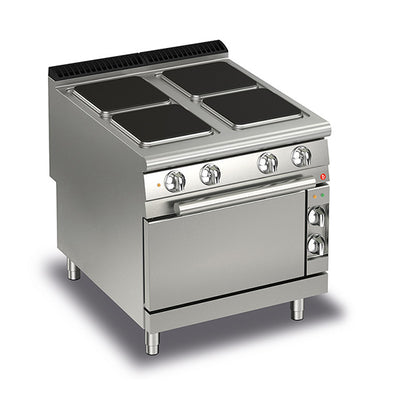 Baron Q90PCF/E801 - Queen 9 4 Plate Electric Range with Oven 800mm