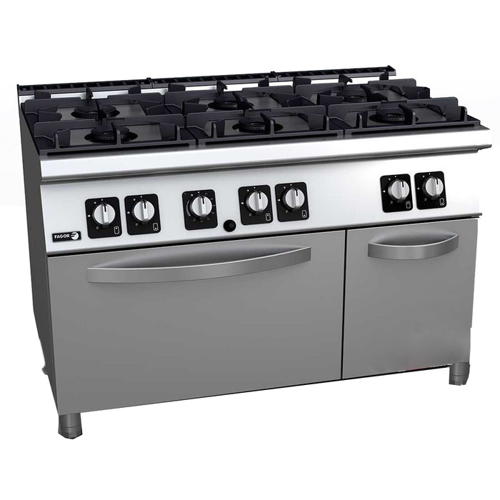 Fagor C-G761H - Kore 700 Series 6 Burner Gas Range with Gas Oven