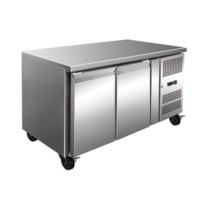 FED Thermaster GN2100TN - TROPICALISED 2 Door Gastronorm Bench Fridge
