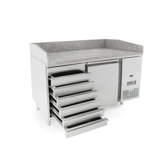 Atosa EPF3490 - Single Door Refrigerated Pizza Table with Drawers