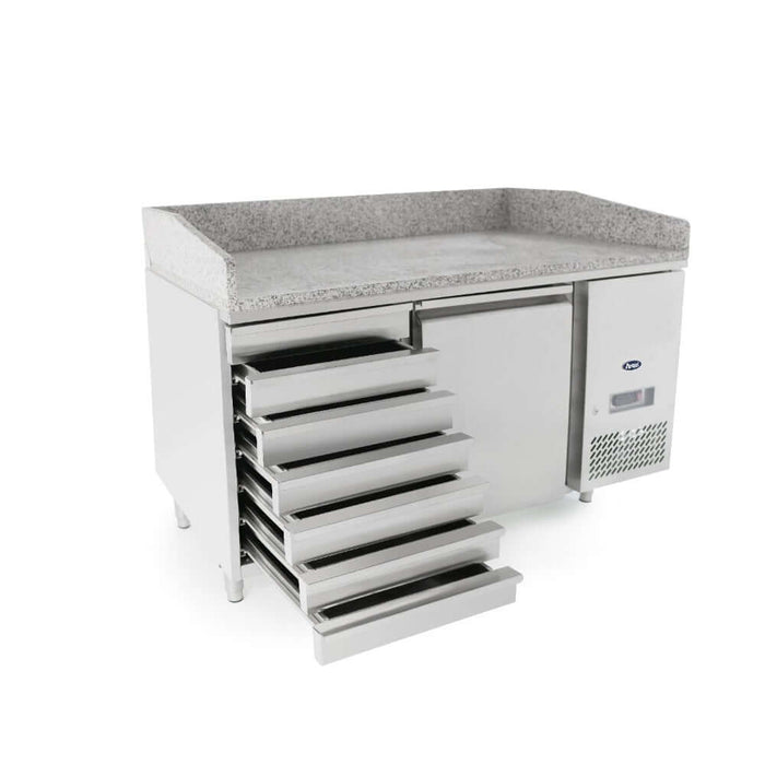 Atosa EPF3490 - Single Door Refrigerated Pizza Table with Drawers