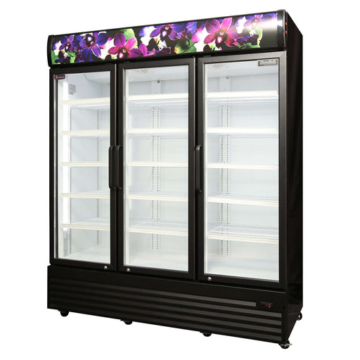 Crusader CCE1630Flower - Triple Glass Door Flower Fridge