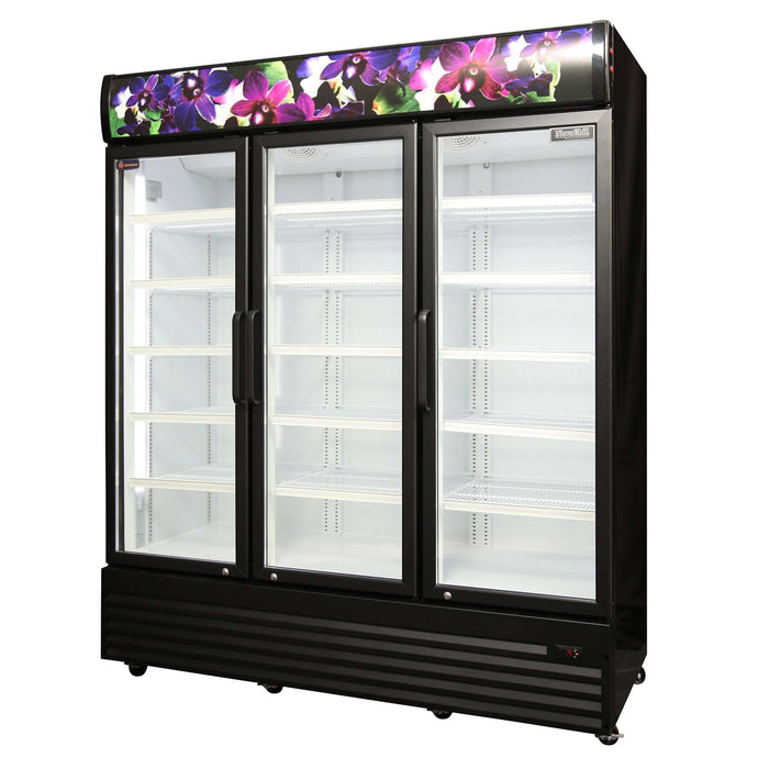 Crusader CCE1630Flower - Triple Glass Door Flower Fridge