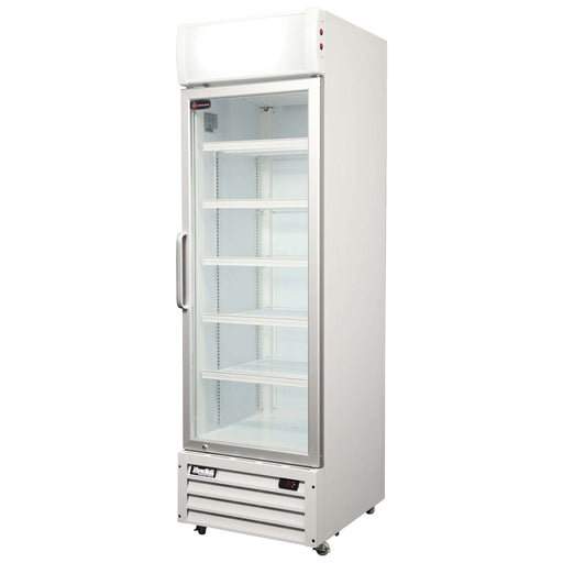 Crusader CCE605 - Single Glass Door Display Fridge White