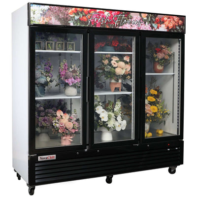 NovaChill Refrigeration SM2000GFF - Triple Glass Door Flower Display Fridge