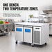 FED Thermaster GN2100DT - Double Door Dual Temp GN Counter Fridge Freezer 1360mm - image 4