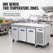 FED Thermaster GN3100DT - Triple Door Dual Temp GN Counter Fridge Freezer 1795mm - image 4
