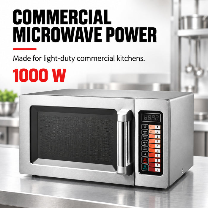 Benchstar MD-1000L - 25L Stainless Steel Commercial Microwave, 1000W - image 4