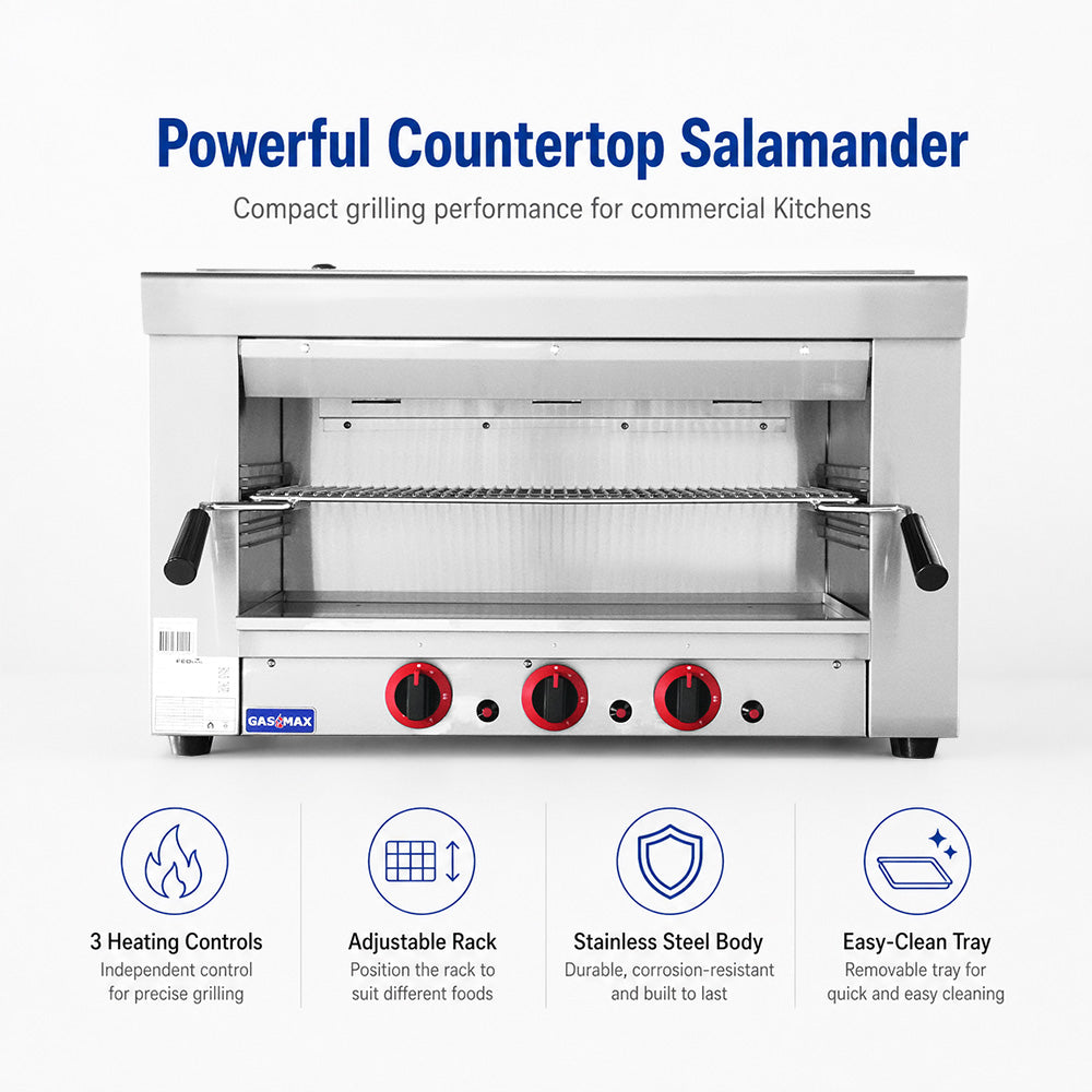 Gasmax REB-02E - Heavy Duty Gas Salamander 3 Infrared Burners - image 4