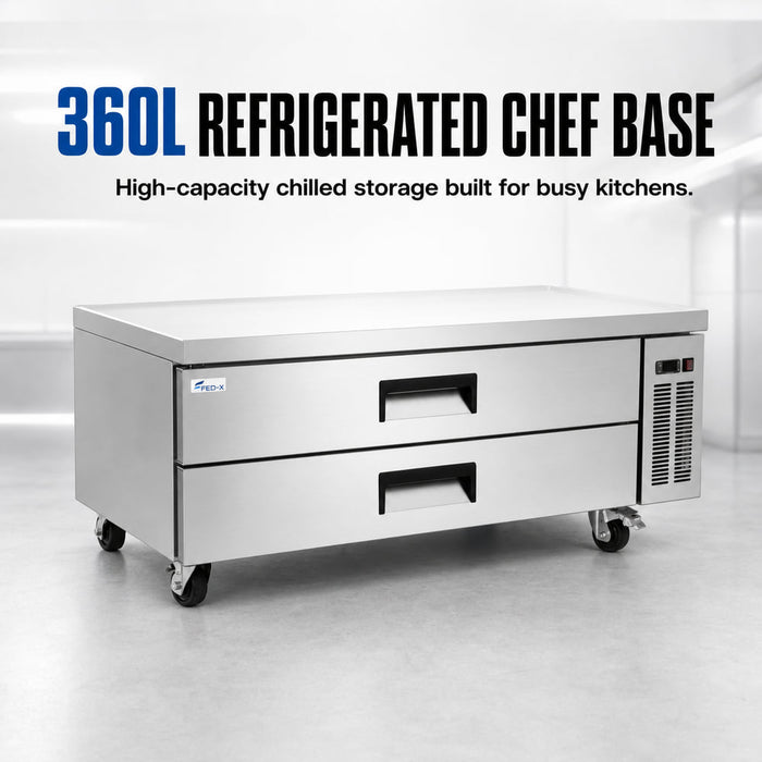 FED-X XCB-60 - Two Drawer Refrigerated Chef Base 1524mm 360L - image 4