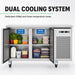 FED Thermaster GN2100DT - Double Door Dual Temp GN Counter Fridge Freezer 1360mm - image 5