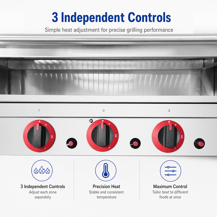 Gasmax REB-02E - Heavy Duty Gas Salamander 3 Infrared Burners - image 5