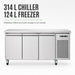 FED Thermaster GN3100DT - Triple Door Dual Temp GN Counter Fridge Freezer 1795mm - image 6