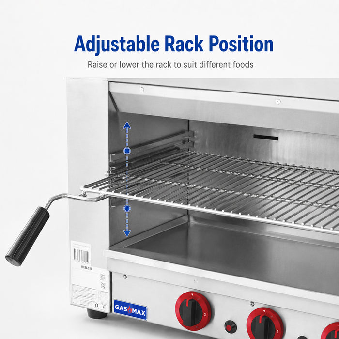 Gasmax REB-02E - Heavy Duty Gas Salamander 3 Infrared Burners - image 6