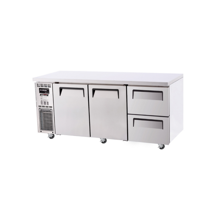 Turbo Air KUR18-2D-2-N - 2 Door 2 Drawer Underbench Fridge 1800mm 425L