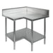 Modular Systems 0900-6-WBCB - Stainless Steel L-Shaped Corner Workbench with Splashback 900 x 900mm