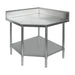 Modular Systems 0900-7-WBCB/H - Stainless Steel Corner Workbench with Angled Front & Splashback 900 x 900mm