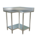 Modular Systems 0900-7-WBCB - Stainless Steel L-Shaped Corner Workbench with Splashback 900 x 900mm