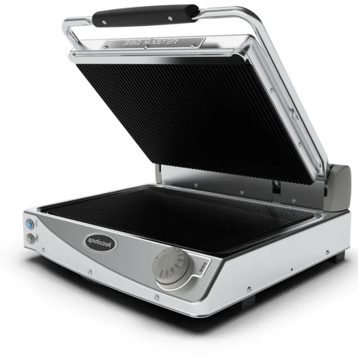 Spidocook SPE-SP015PR-B - BBQ Master Electric Contact Grill, Ribbed Plates, 300 x 400mm