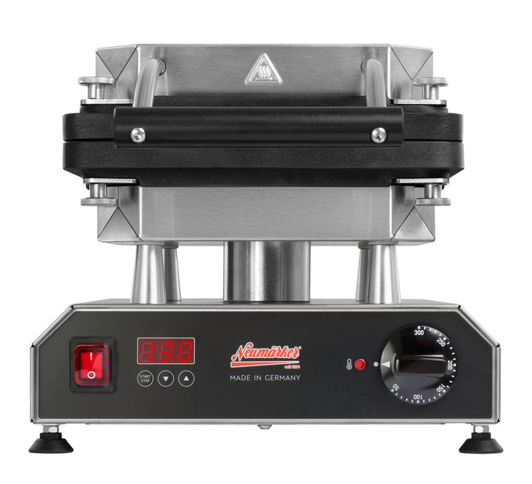 Neumärker NEE-12-40801DT - Waffle and Crepe Iron with 1 Interchangeable Plate, Digital Timer