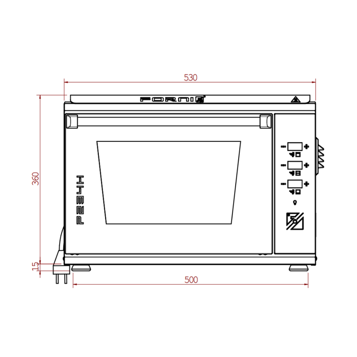 Effeuno EFE-P234H 509-PRO - Easy Pizza Pro Electric Pizza Oven, 2 Levels, Digital, 500°C, 15A