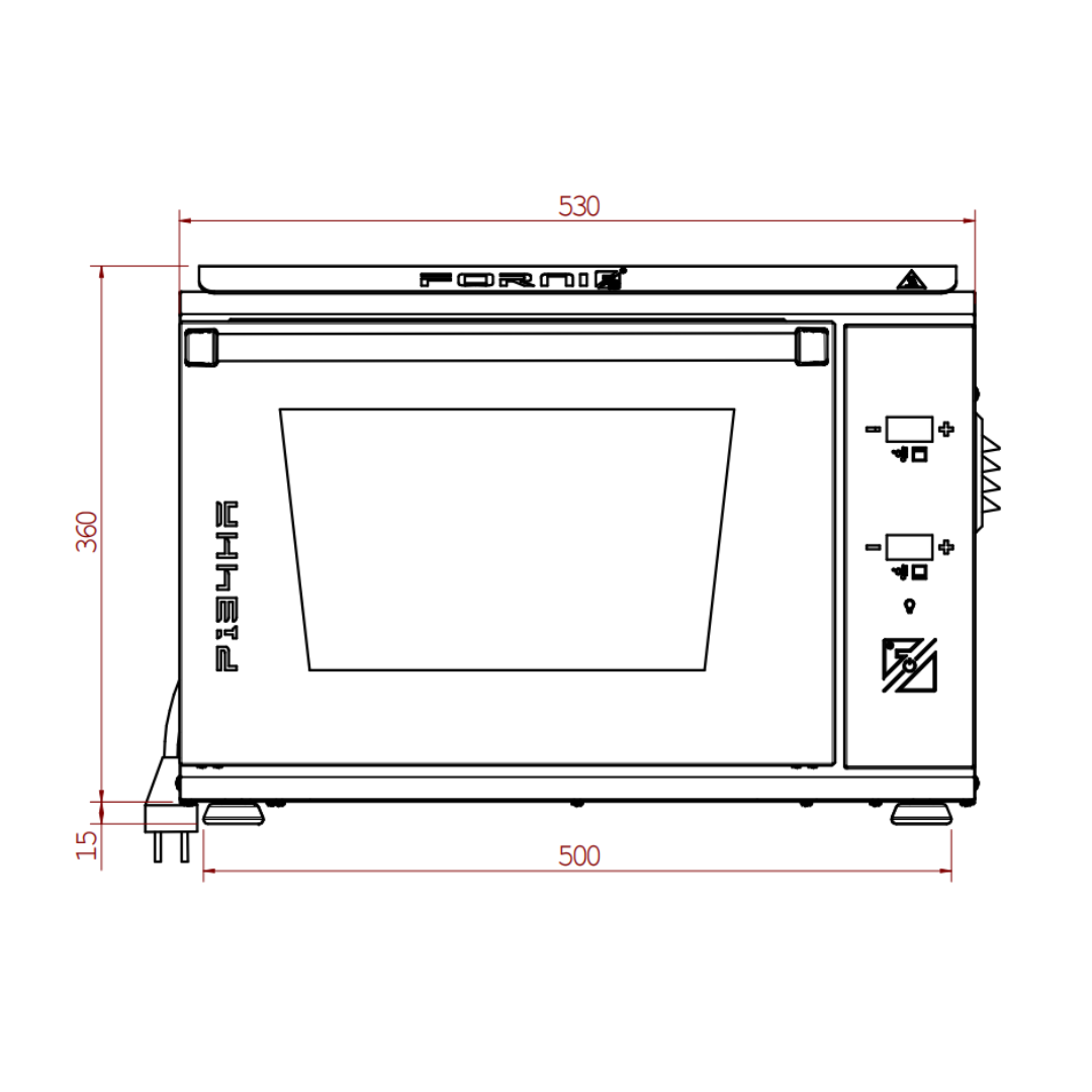 Effeuno EFE-P134HA 509-PRO - Easy Pizza Pro Electric Pizza Oven, High Cavity, Digital, 500°C, 10A