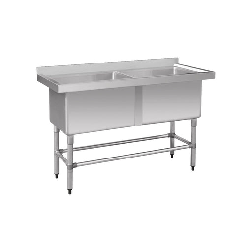 Modular Systems 1410-6-DSB - Stainless Steel Double Deep Pot Sink 1410 x 600mm