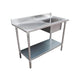 Modular Systems 1500-7-SSBR - Economic Stainless Steel Single Sink Bench, Right Bowl, 1500 x 700mm