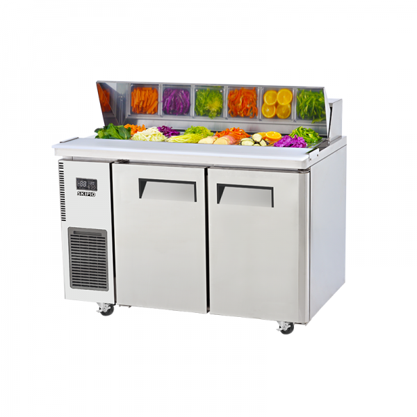 Skipio SHR12-2 - Salad Side Prep Table With Hood Lid - 432 Litres