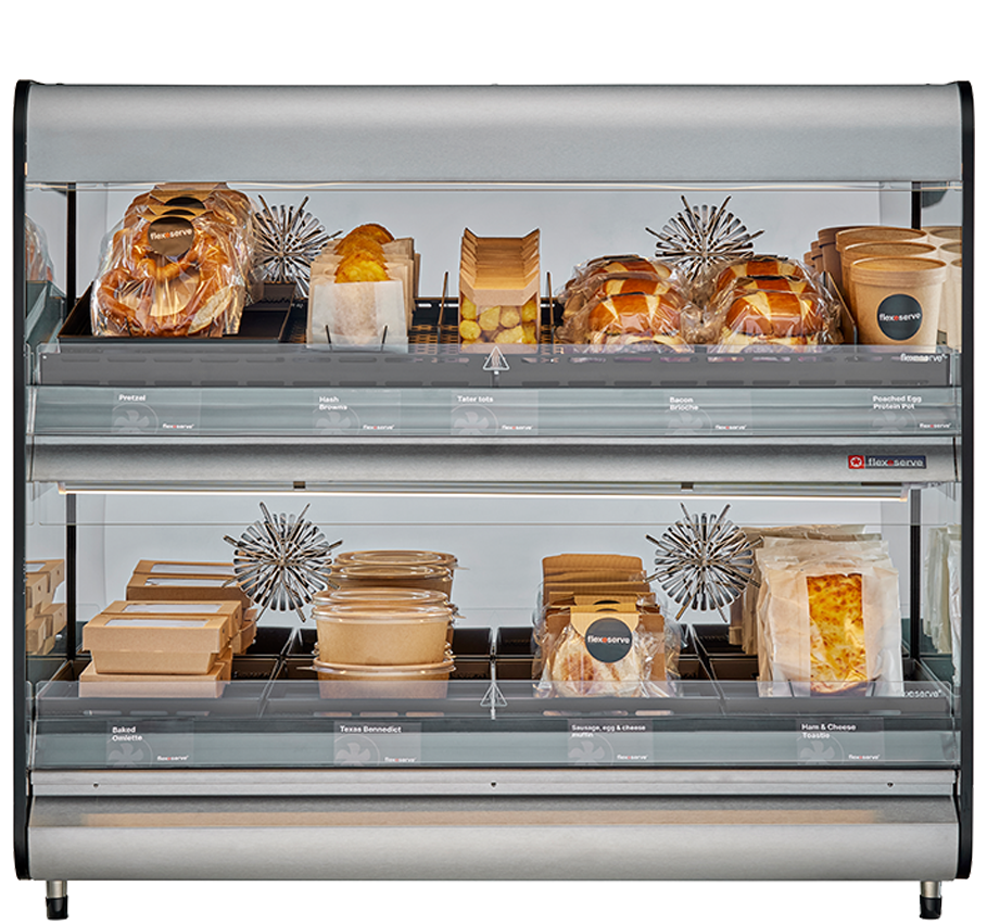 Flexeserve NUE-FXZNA10N2S - Zone Heated Display, 2 Tier Countertop, 975mm, 15A