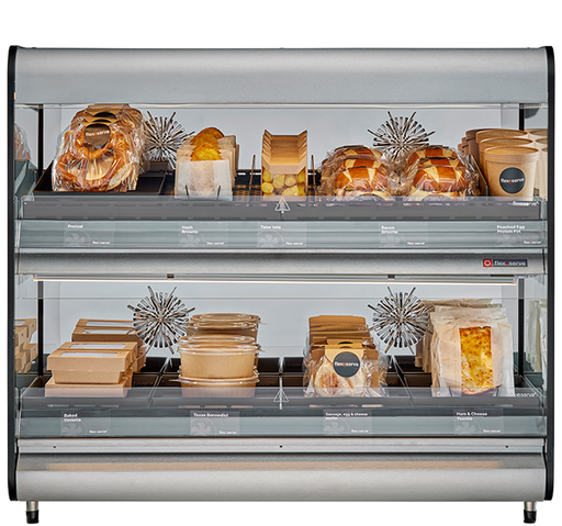 Flexeserve NUE-FXZNA10N2S - Zone Heated Display, 2 Tier Countertop, 975mm, 15A