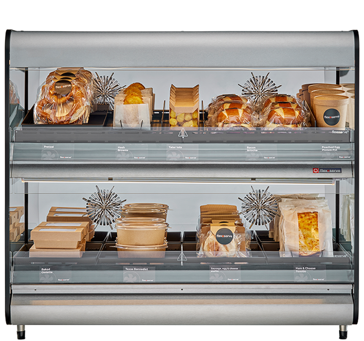 Flexeserve NUE-FXZNA10N2S - Zone Heated Display, 2 Tier Countertop, 975mm, 15A