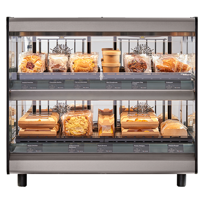 Flexeserve NUE-FXZNA60N2S - Zone Heated Display, 2 Tier Countertop, 556mm