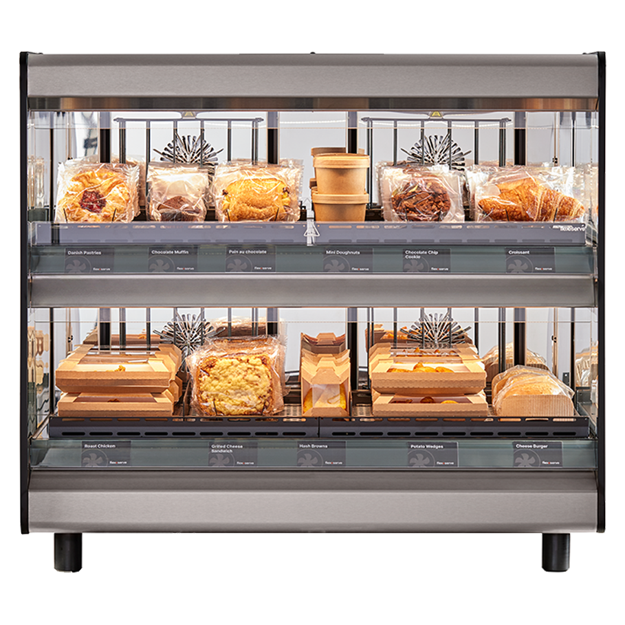 Flexeserve NUE-FXZNA10N2S - Zone Heated Display, 2 Tier Countertop, 975mm, 15A