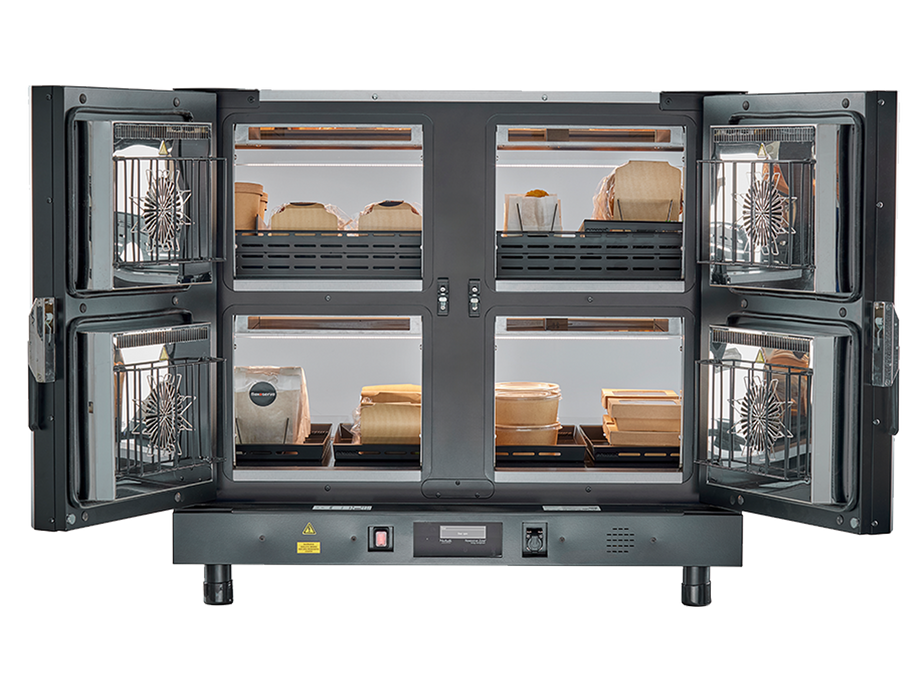 Flexeserve NUE-FZ10D2S51 - Zone Rear Feed Heated Display, 2 Tier Countertop, 1000mm, 15A