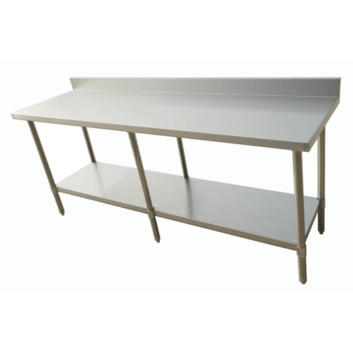 Modular Systems 2100-6-WBB - Economic Stainless Steel Workbench with Splashback 2100 x 600mm
