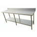 Modular Systems 2100-6-WBB - Economic Stainless Steel Workbench with Splashback 2100 x 600mm
