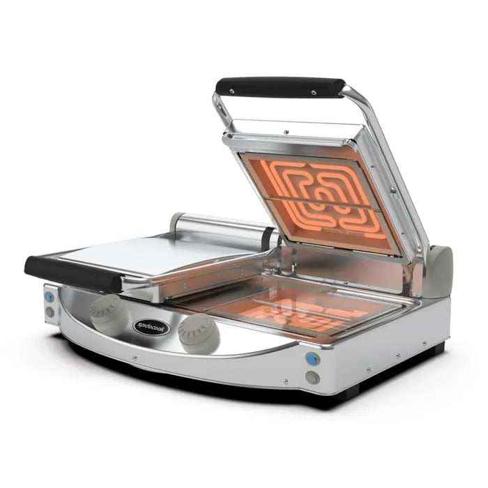 Spidocook SPE-SP020PT / SPE-SP020T - Spidoglass Sandwich Press, Double, Transparent Glass, 2 x 250 x 250mm