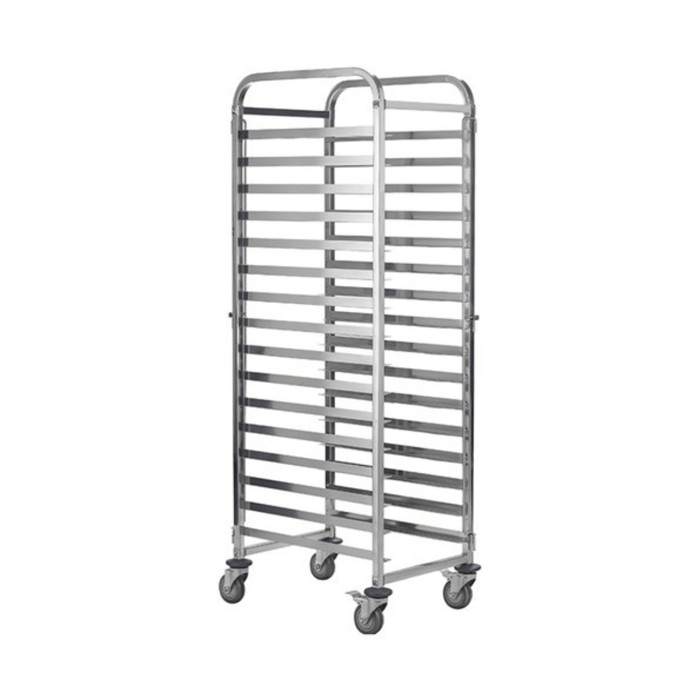 Modular Systems 393577 - Stainless Steel Gastronorm Pan Trolley, 16 Pans