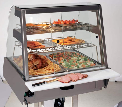 Unis UNE-KEN3THHIGH - Kentucky Heated Food Display, Curved Glass, 3 Tray, 1080mm