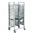 Modular Systems 404090 - Stainless Steel Double Gastronorm Pan Trolley, 32 Pans