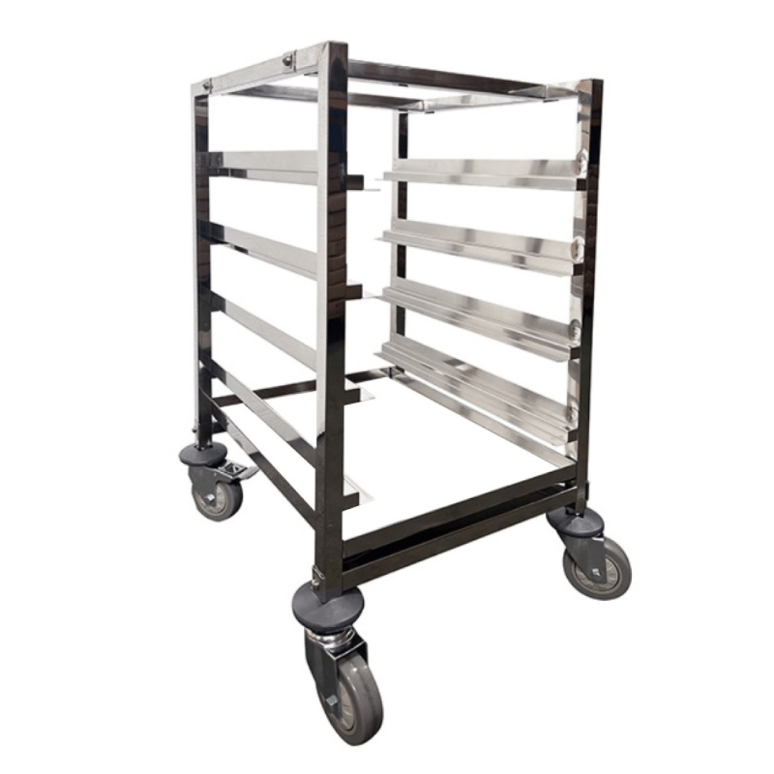 Modular Systems 406227C - Stainless Steel Underbench Dishwasher Basket Trolley on Castors, 4 Baskets