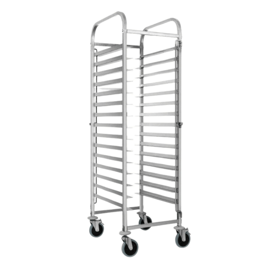 Modular Systems 413479 - Stainless Steel Baking Tray Trolley, 16 Trays