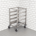 Modular Systems 415771 - Stainless Steel Underbench Glasswasher Basket Trolley on Castors, 4 Baskets