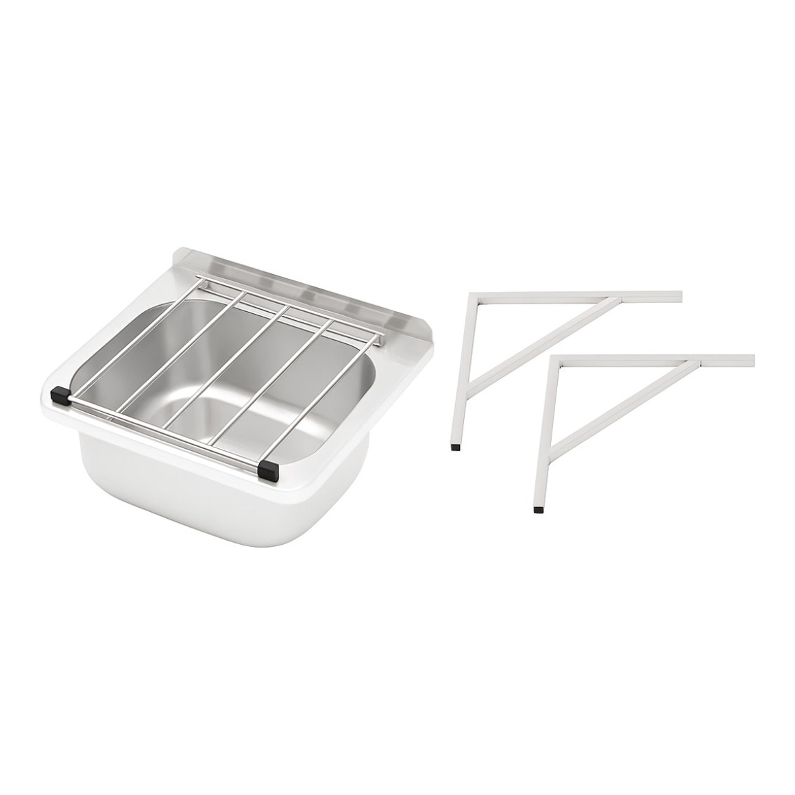 Modular Systems HCS-AB - Stainless Steel Mop & Cleaning Sink with Lift-Up Grate 530 x 470mm