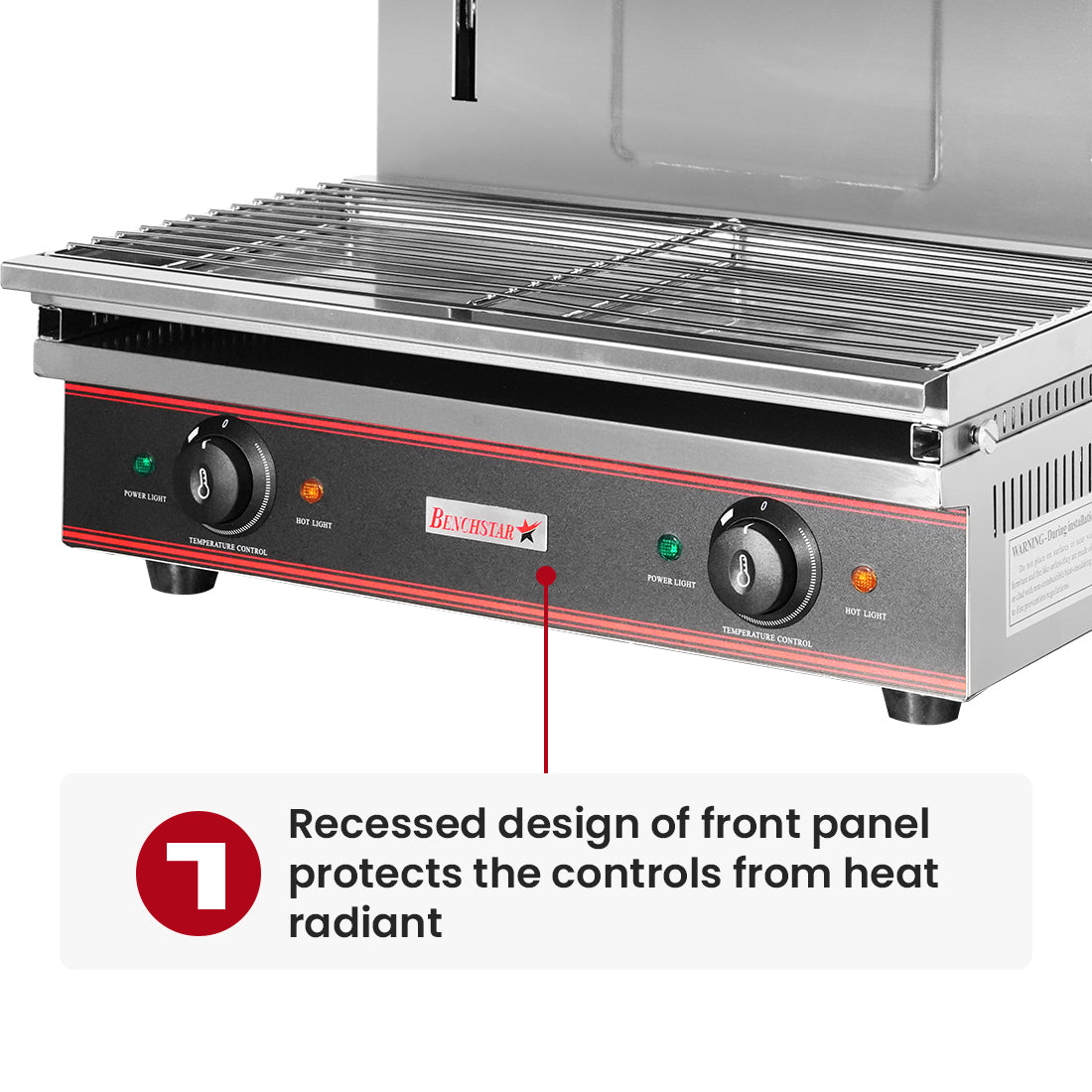 Benchstar ES-4000L - Rise and Fall Electric Salamander, 4kW, 600mm - image 7
